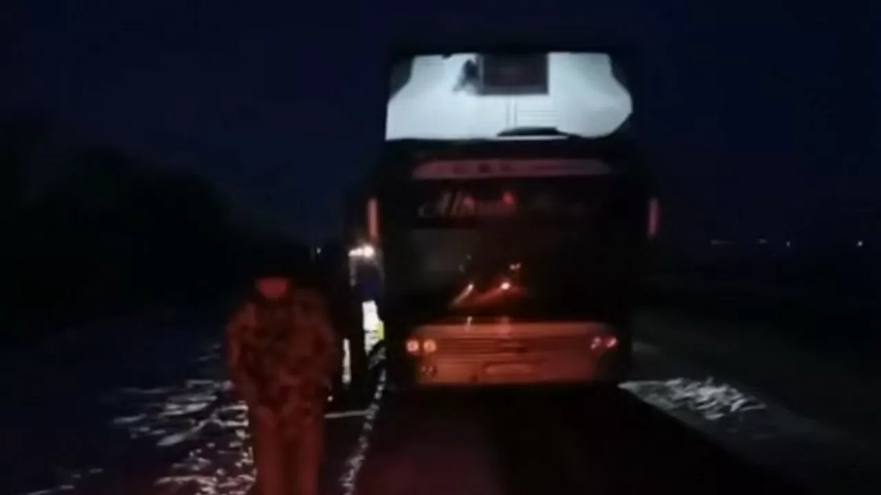 Көкшетау маңында автобус бұзылып, Өзбекстан азаматтары эвакуацияланды