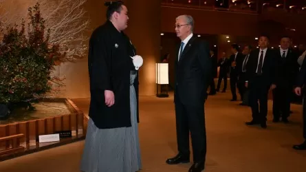 Токаев встретился с казахстанским сумоистом