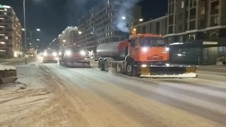 Астанада түнгі ауысымда қар күреуге 1 200-ден астам арнайы техника шығарылды