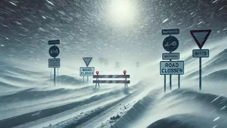Где в Казахстане закрыли движение из-за непогоды