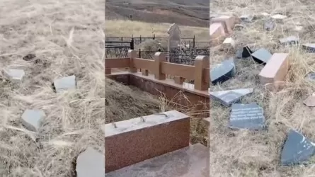 Алматы облысында ер адам зираттағы құлпытастарды бүлдірген 