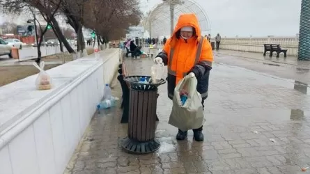 Пять тонн мусора собрали в Актау  после праздника 