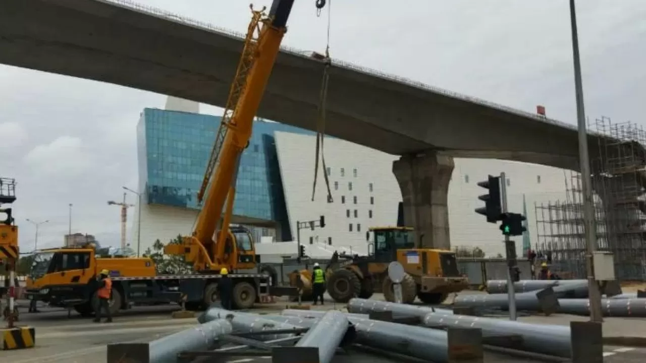 В Астане из-за строительства LRT ограничат движение на транспортной развязке
