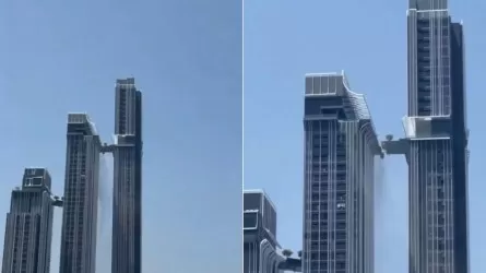 Таиланд тұрғыны отбасын құтқару үшін екі ғимарат арасынан секірген