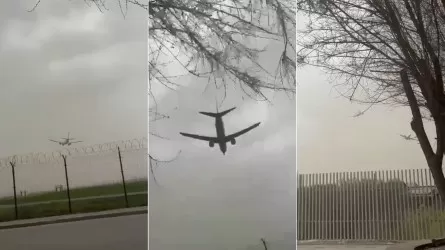 Душанбеден келе жатқан ұшақ Алматыға әрең қонды