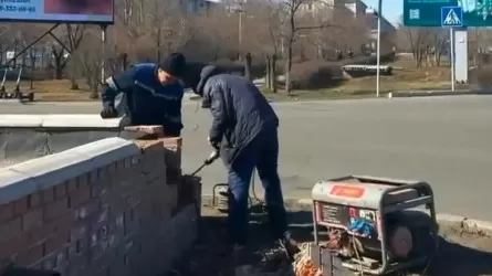 Екібастұзда жүргізуші жылу камерасына соғылып, құрылысты зақымдады
