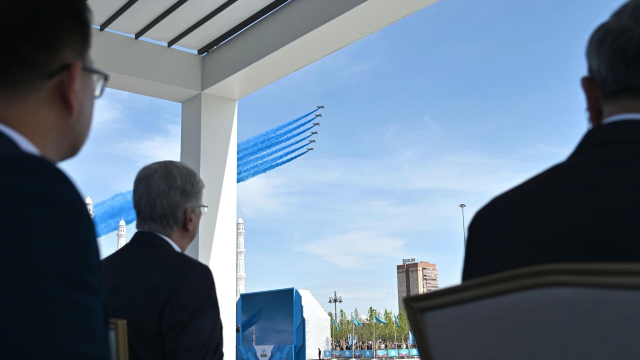 Астанада Ұлы Жеңістің 80 жылдығына арналған әскери парад өтті