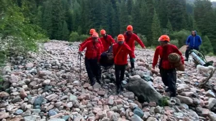 Целая команда спасателей участвовала в спасении туриста в горах Алматинской области