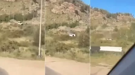 Павлодар облысында көлік таудан құлап кетті