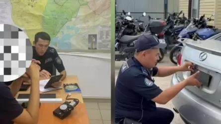 Ақтөбеде көлік нөмірін жасыру мақсатында құрылғы орнатқан жүргізуші анықталды