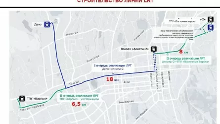 Алматы әкімдігі болашақта салынатын LRT жолын көрсетті
