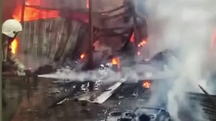 Крупный пожар произошел в Алматы