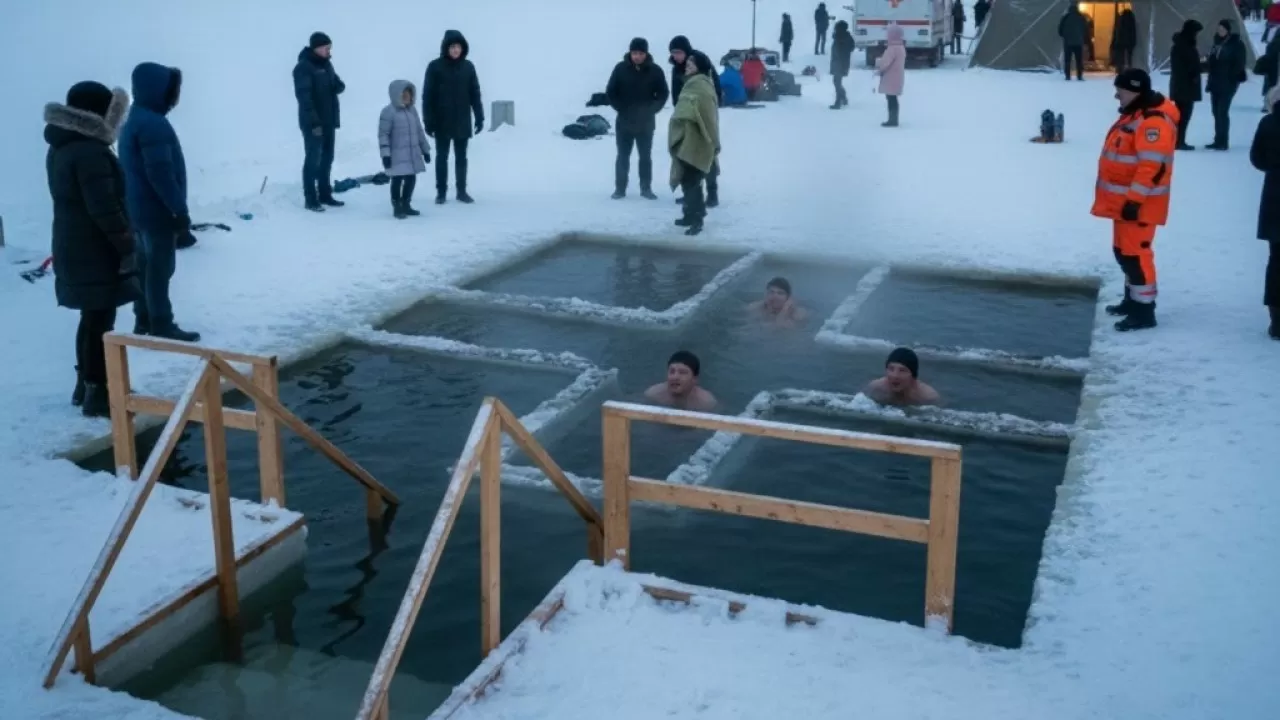 Градус риска: МЧС РК запретило астанчанам "согреваться" перед прорубью