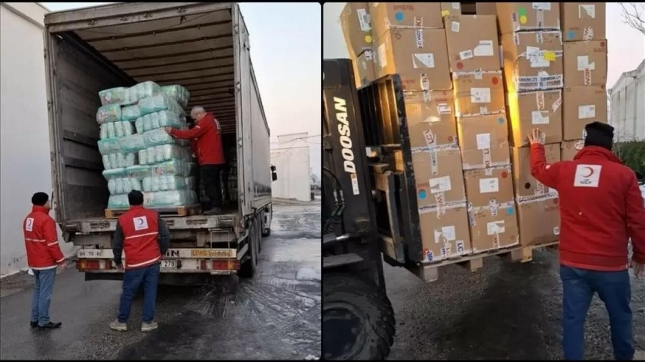 Түркия Сирияның қаласына 11 гуманитарлық жүк көлігін жөнелтті