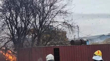 В Астане во дворе многоэтажки загорелся автомобиль 