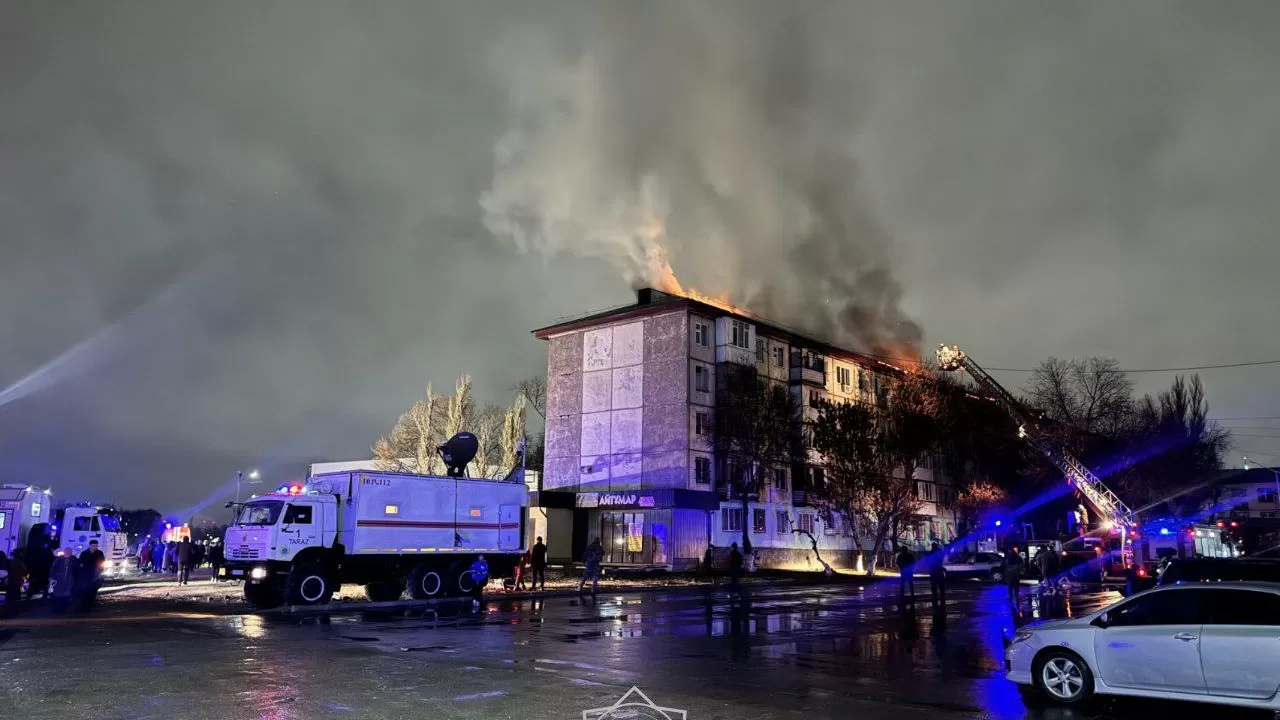 Тараз қаласында мейрамханада өрт шығып, 100 адам эвакуацияланды