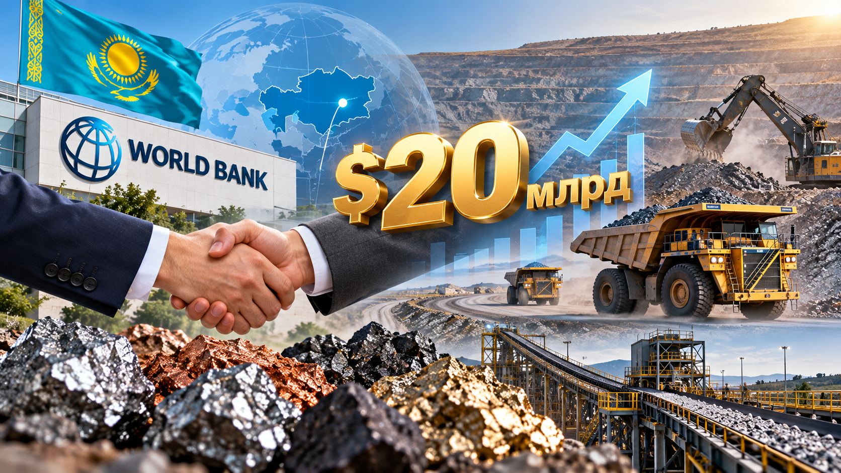 Казахстан рассчитывает привлечь 20 млрд долларов в горно-металлургический сектор 