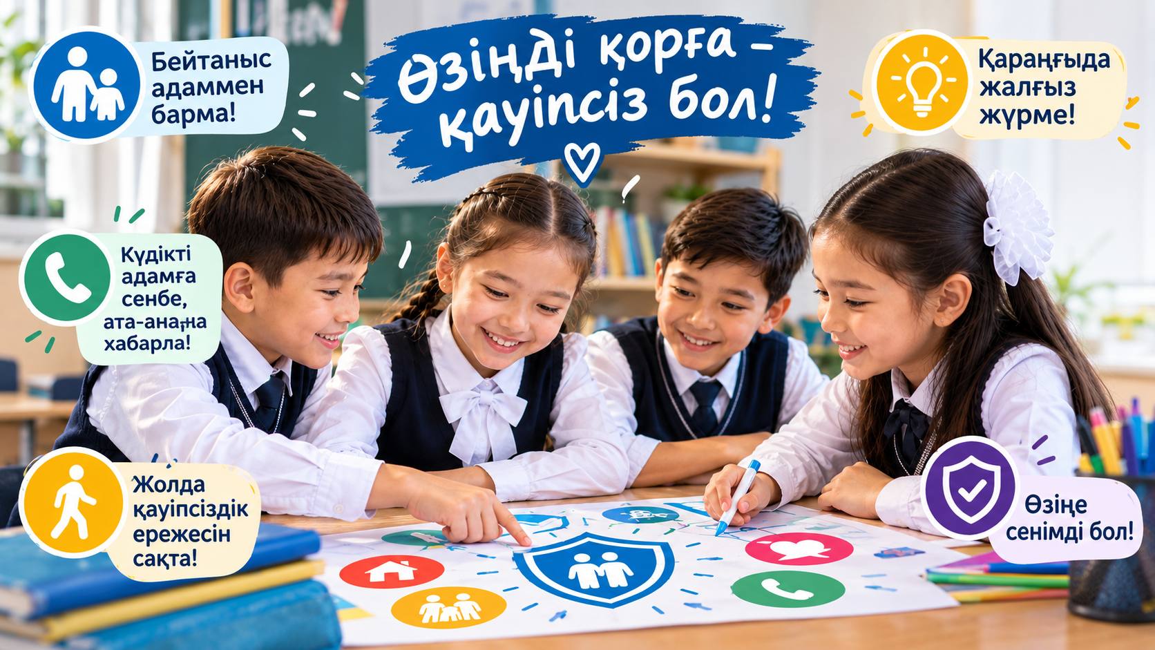 Қазақстандағы мектептерде оқушыларға жеке қауіпсіздік дағдылары үйретіліп жатыр