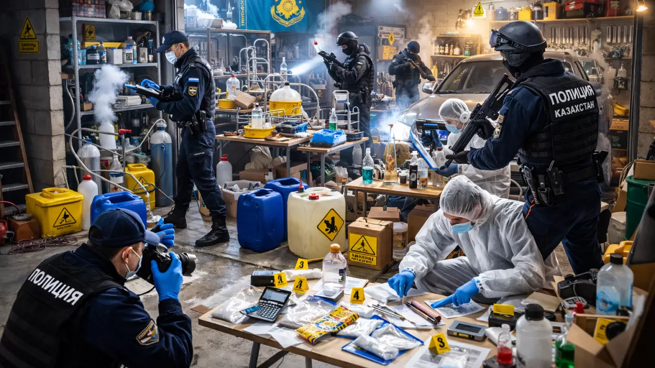 В Актобе накрыли гараж с "синтетикой" 