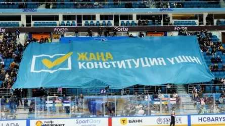 Необычную акцию в поддержку Конституционных реформ провели во время матча "Барыса"