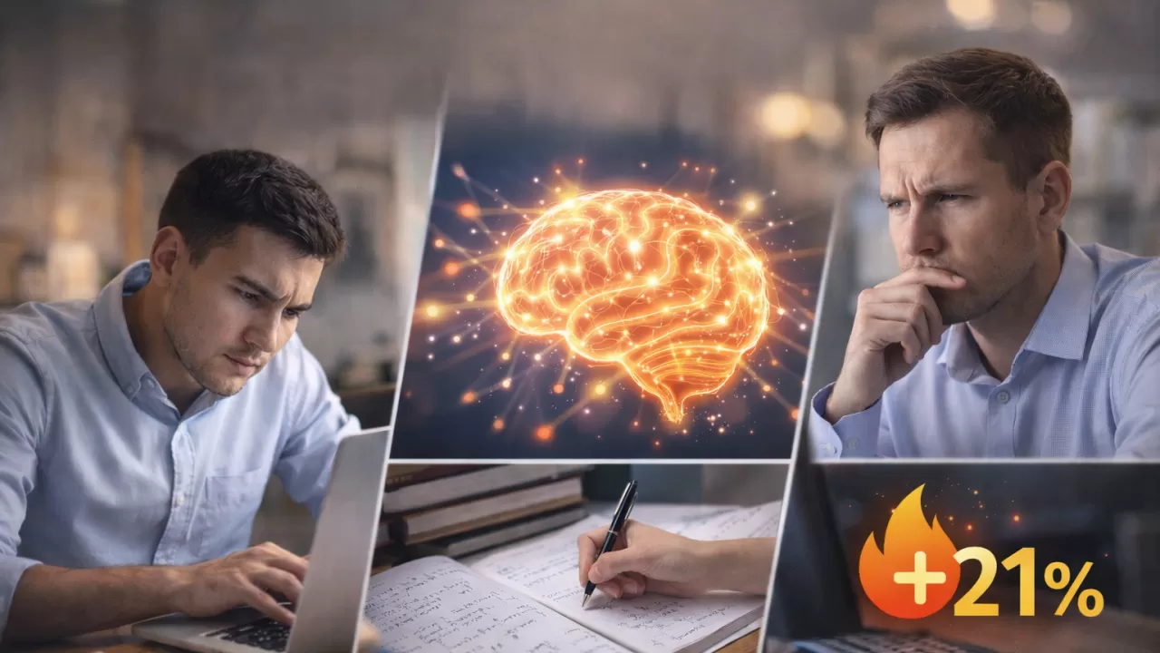 Умственная работа сжигает до 21% калорий