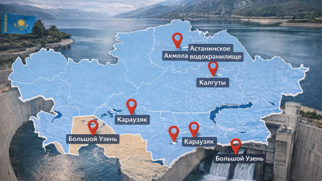 Где в Казахстане построят пять новых водохранилищ
