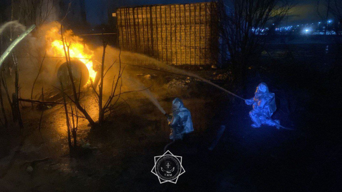 Ақтөбеде газ құю станциясынан өрт шықты