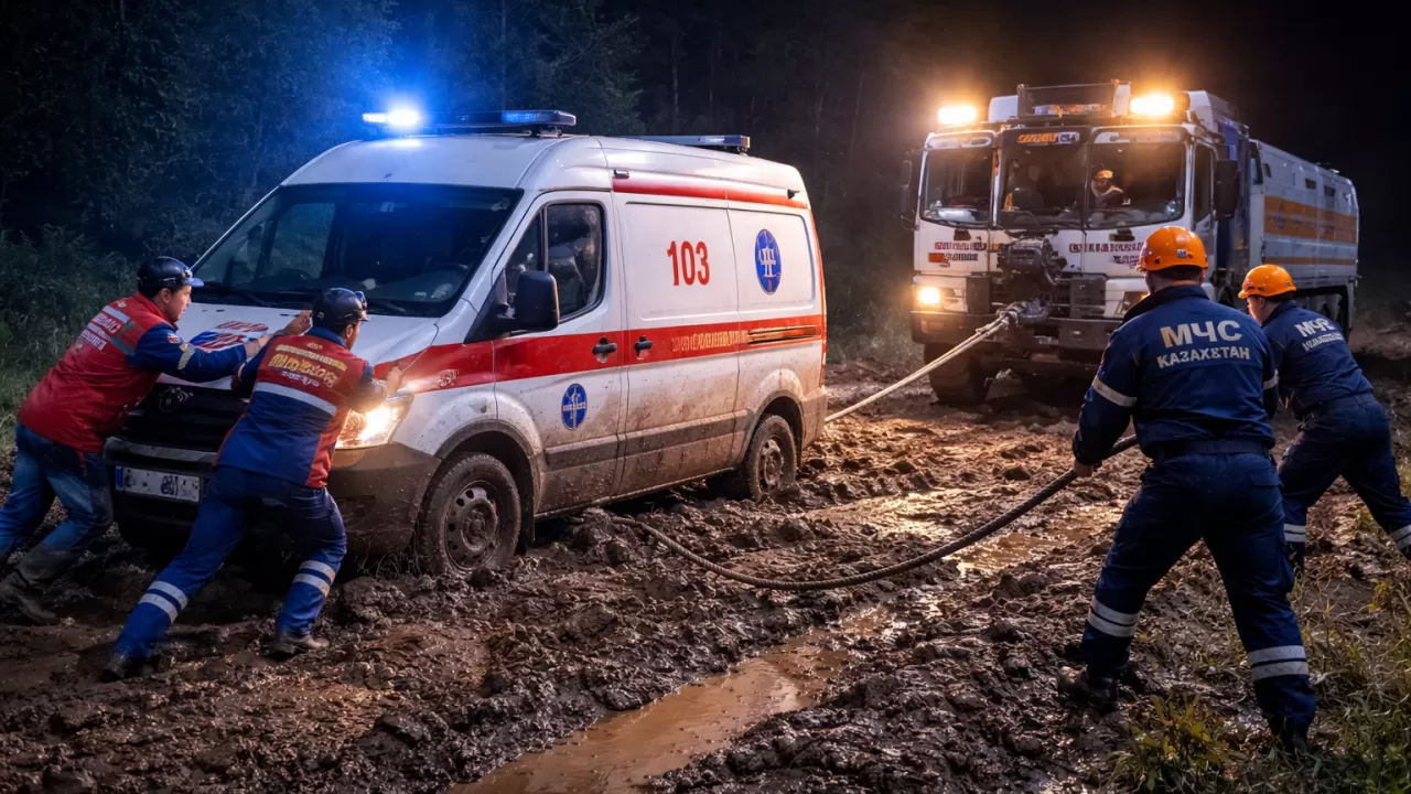 Спасатели помогли медикам доставить младенца в больницу в ЗКО 