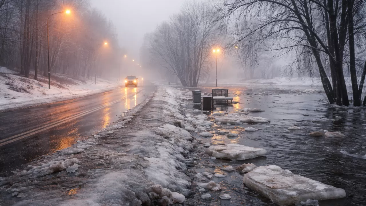 Опасная оттепель: синоптики предупредили о тумане, гололеде и подъеме воды в реках Казахстана