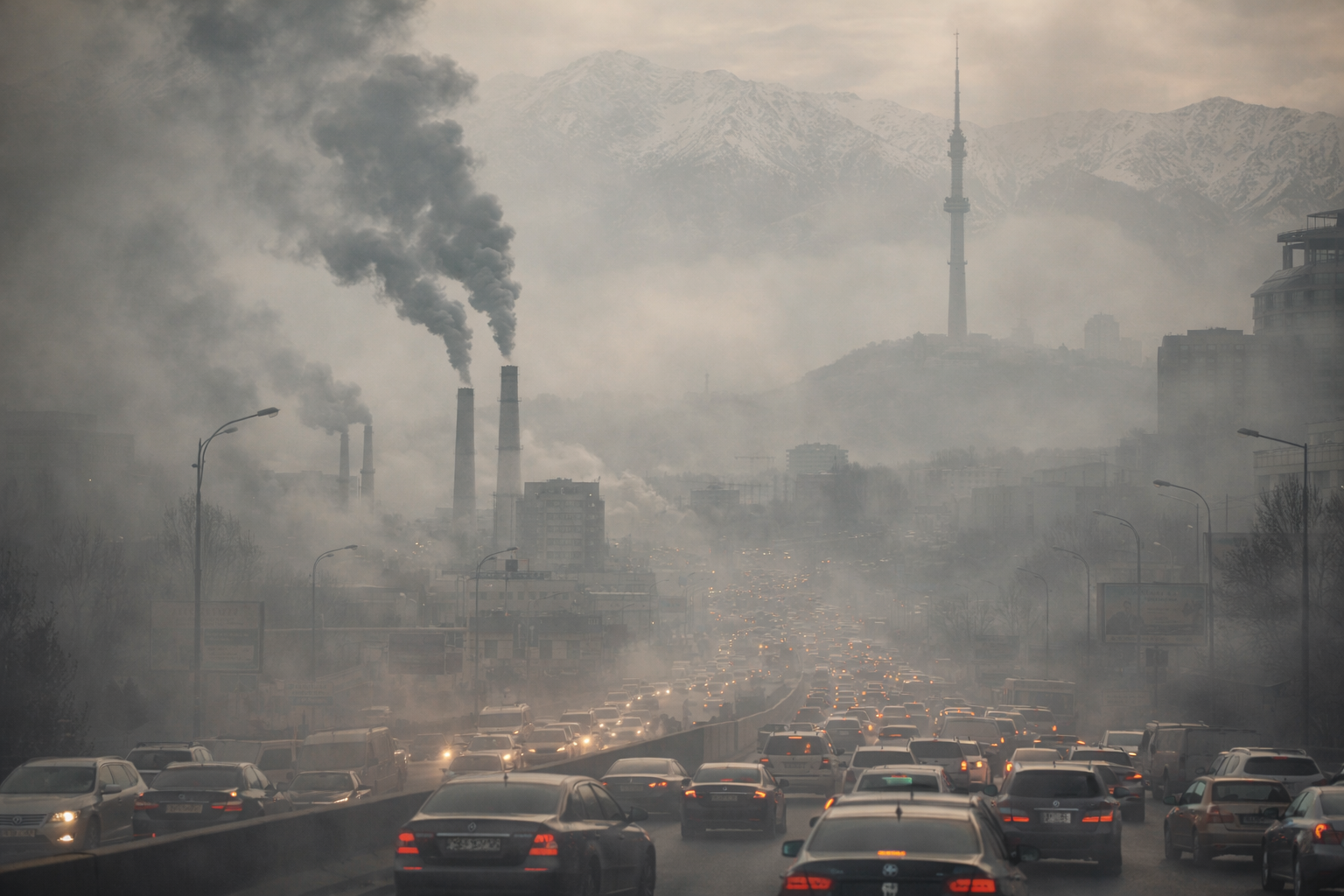 Синоптики предупредили о загрязнении воздуха в мегаполисе Казахстана 