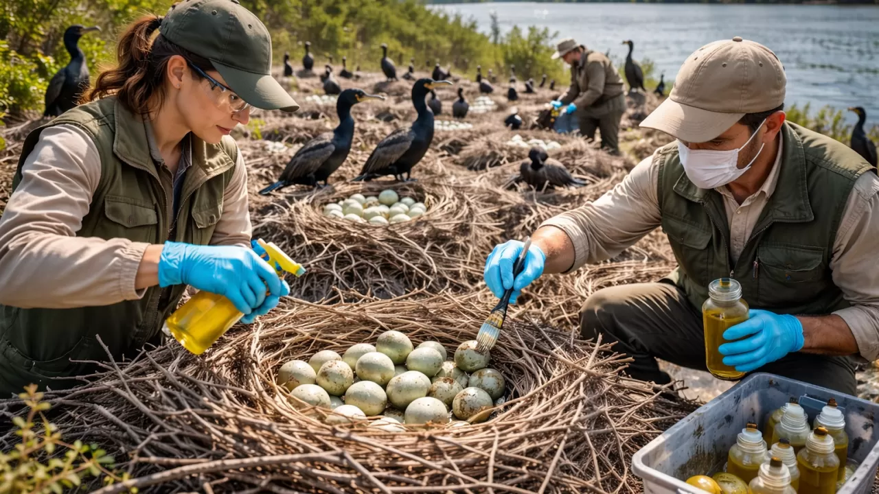 Птенцам бакланов в Павлодаре "запретили" вылупляться 