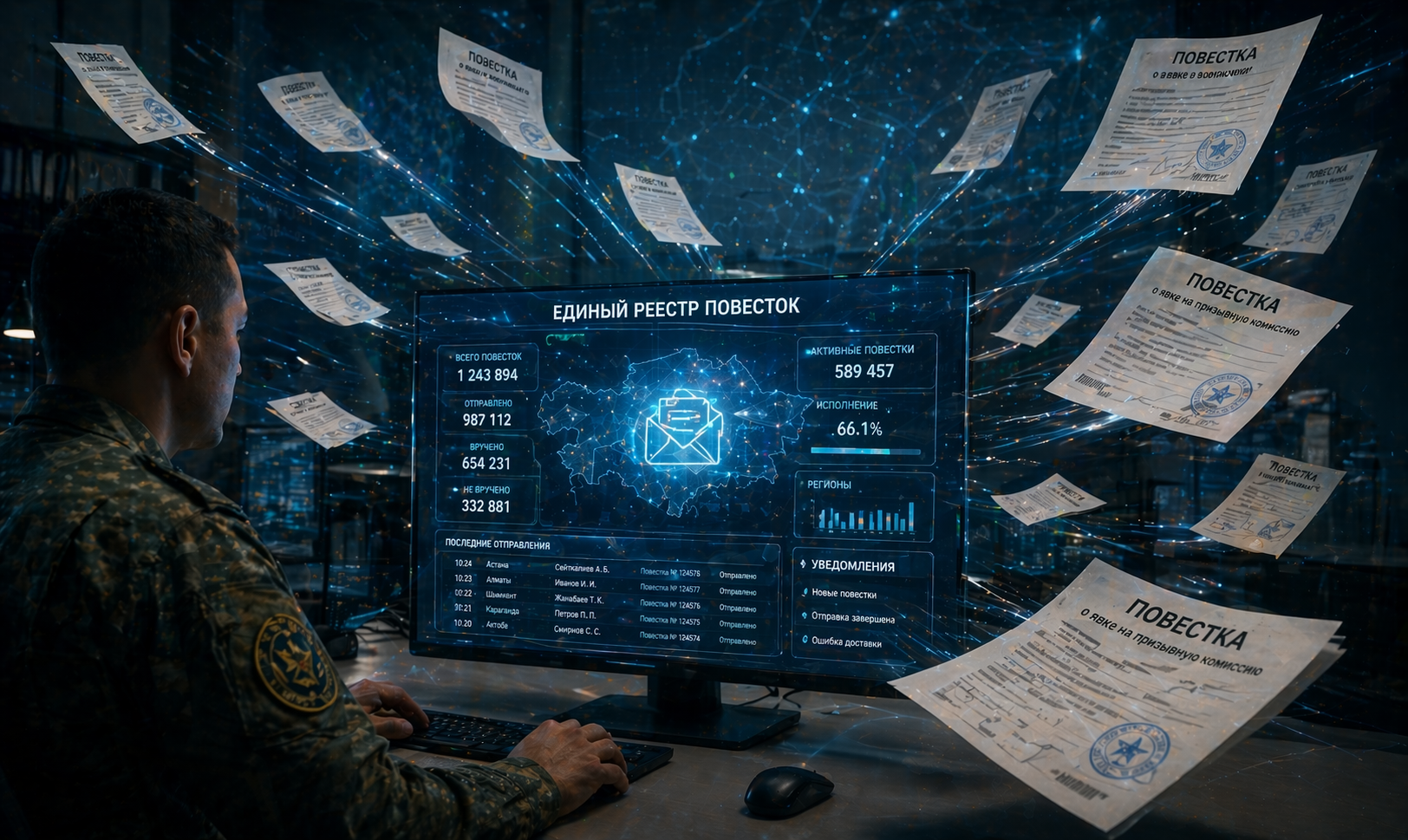 В Казахстане создадут единый реестр повесток  