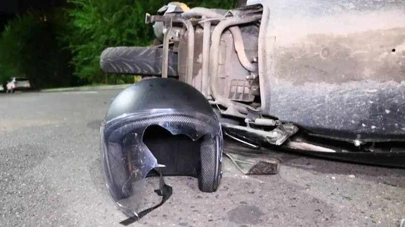 Алматы &ndash; Бішкек тасжолында мопед пен көлік соқтығысты