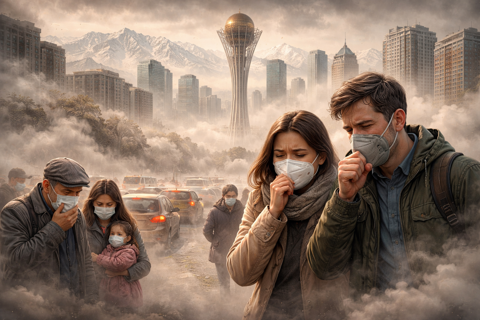 Астана, Алматы и еще восемь городов под угрозой смога 3 апреля  