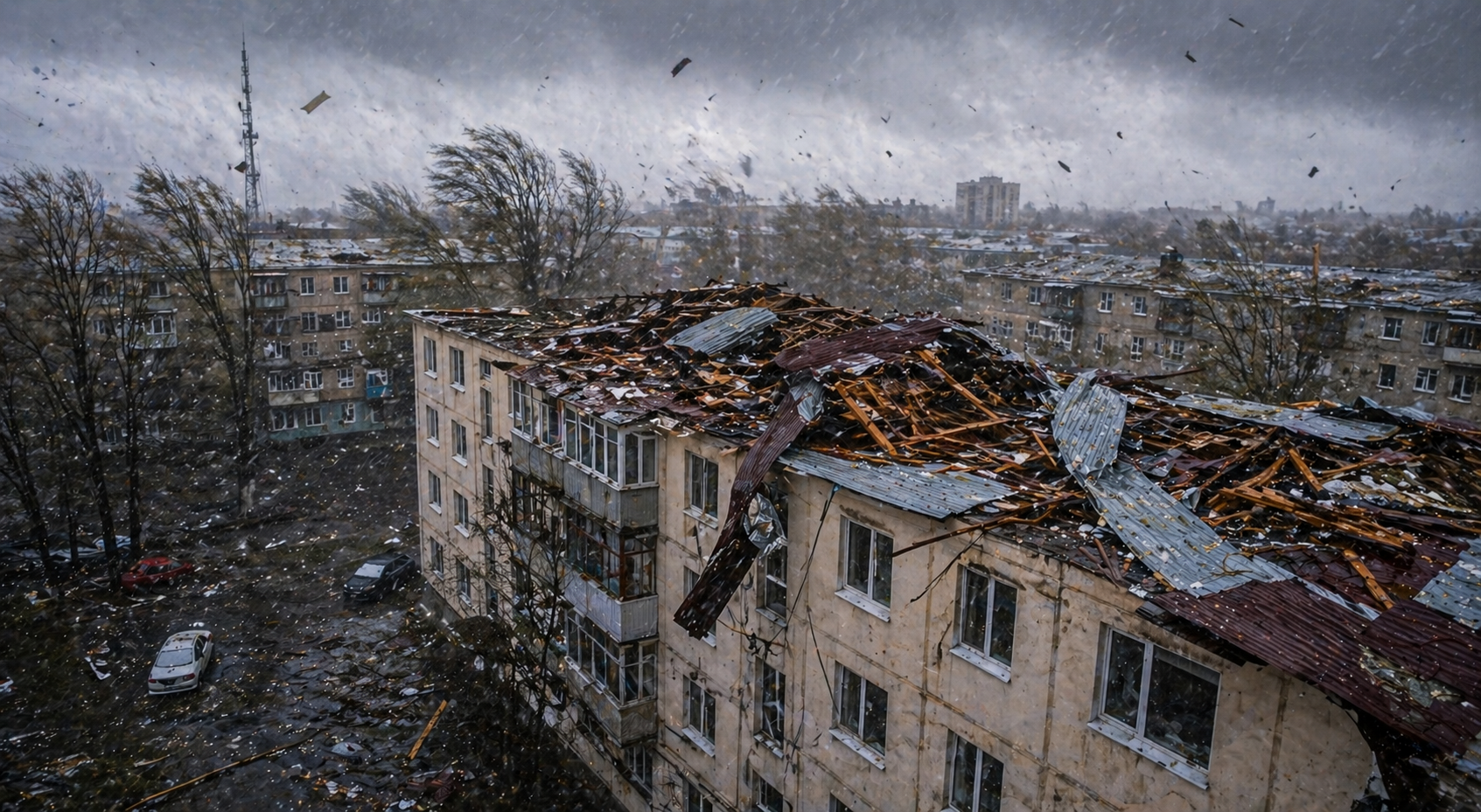 Сорванные кровли, обесточивание и госпитализацию принесла стихия в Павлодарскую область 