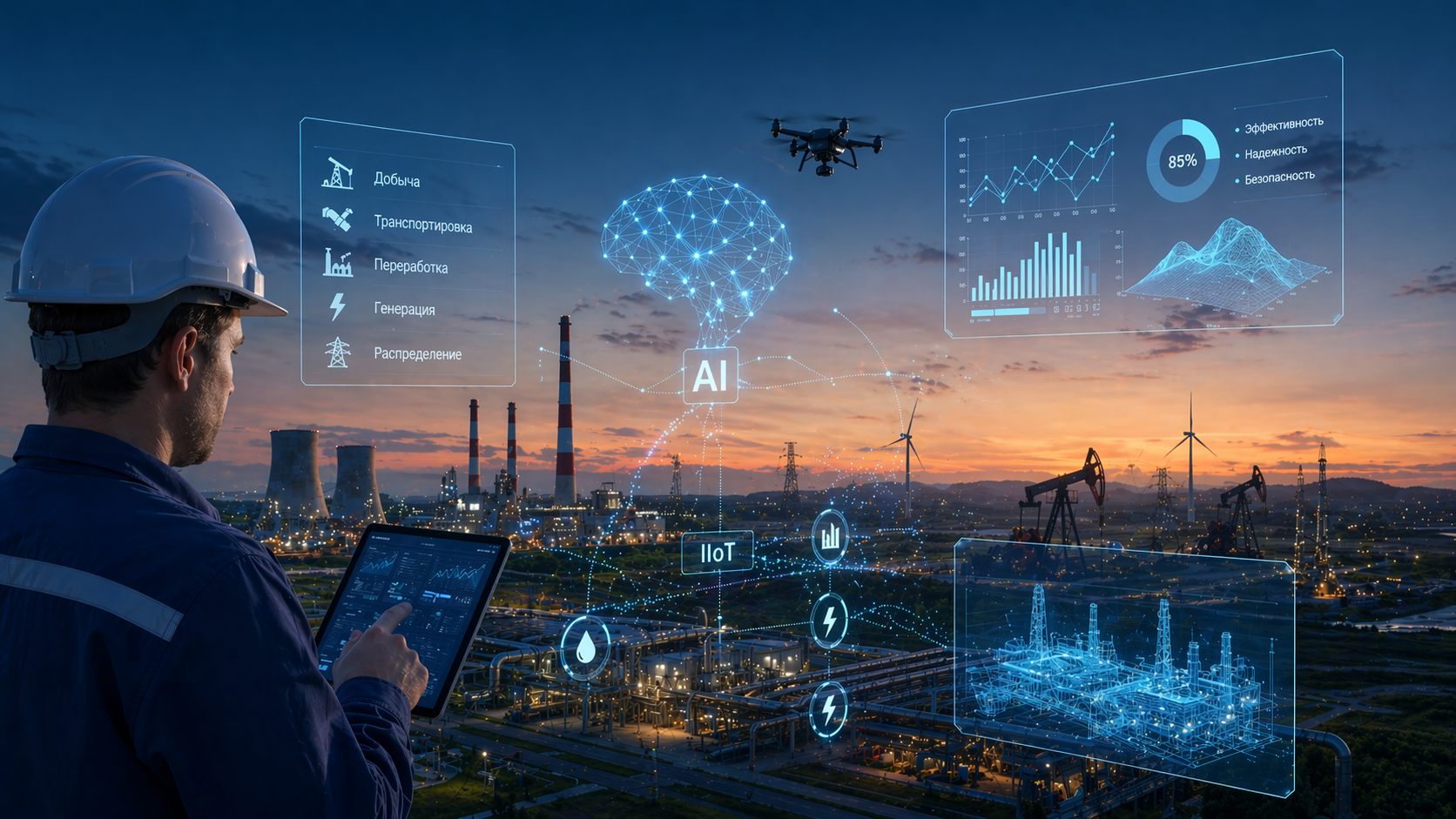 Цифровизация топливно-энергетического комплекса РК ускорила ключевые процессы до 80%  