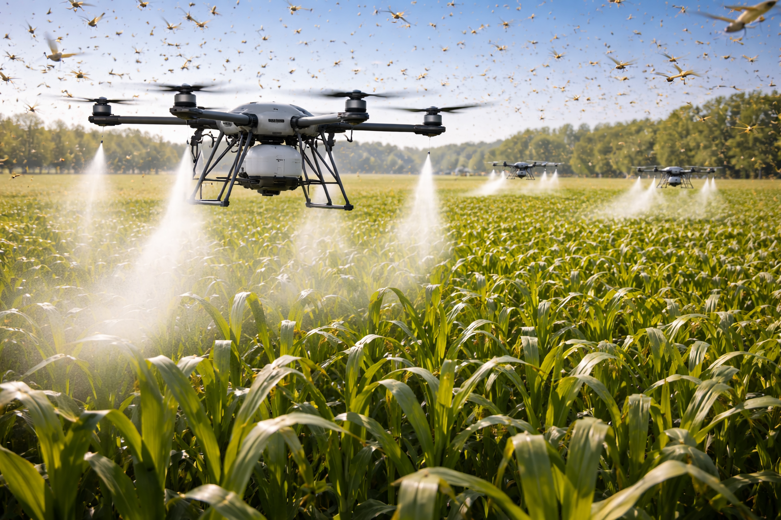 Более 100 дронов бросят против саранчи в Казахстане 