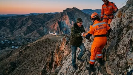Сельчанин застрял на вершине горы в Туркестанской области
