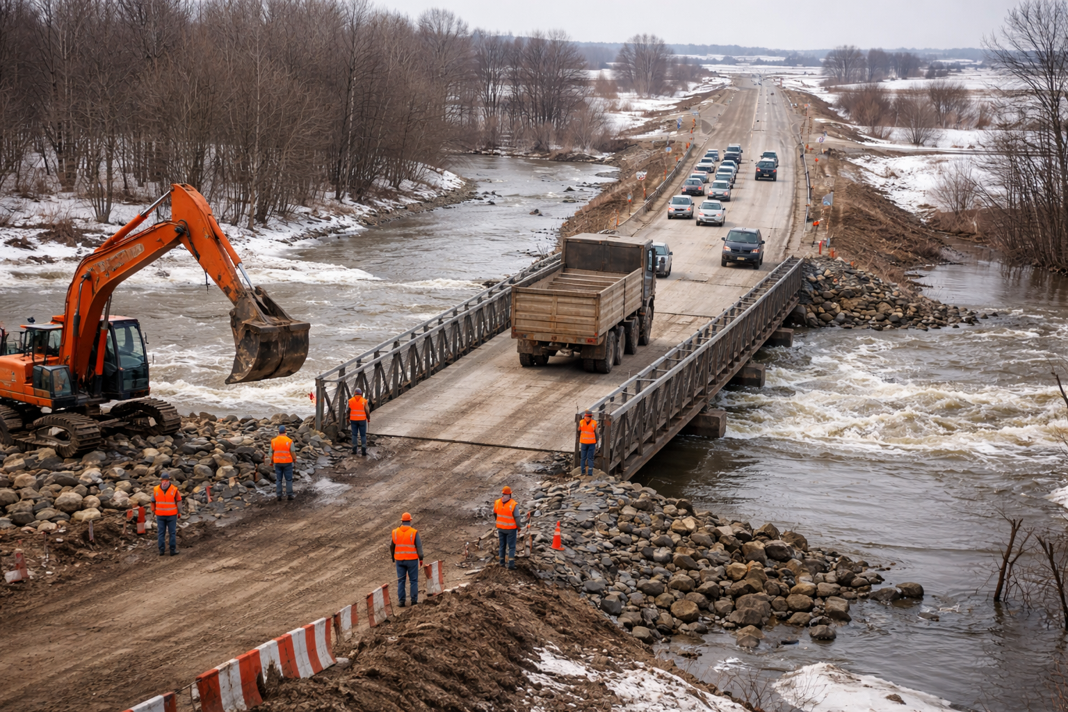 Сразу 12 участков трасс под угрозой паводков в Актюбинской области 