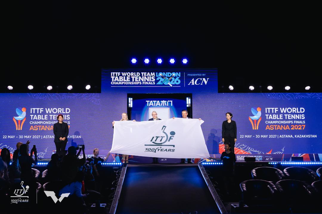 Флаг чемпионата мира по настольному теннису &mdash; 2027 официально передан Казахстану