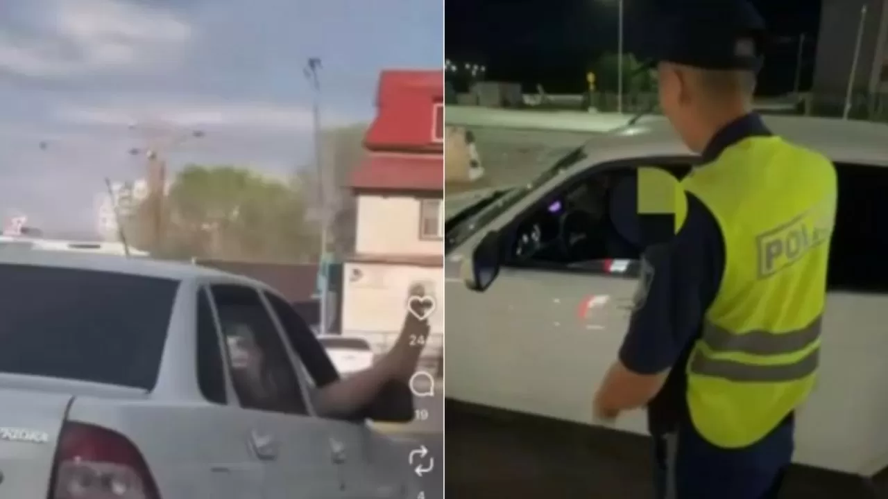 В Усть-Каменогорске оштрафовали водителя и пассажира за "высунутую ногу" из окна 