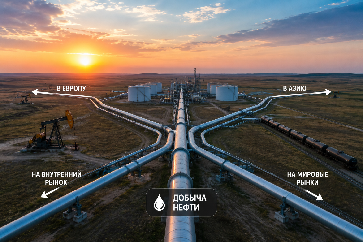 Названы допдоходы Казахстана от транзита российской нефти в Китай 