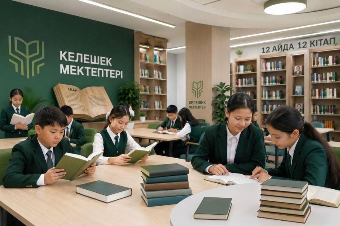 "Келешек мектептерінде" "12 айда 12 кітап" жобасы басталады