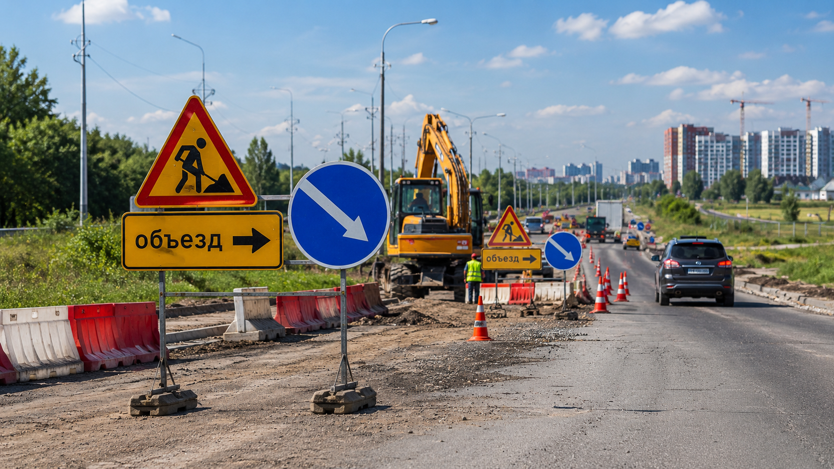В Астане на месяц ограничат движение на трассе в сторону Караганды  