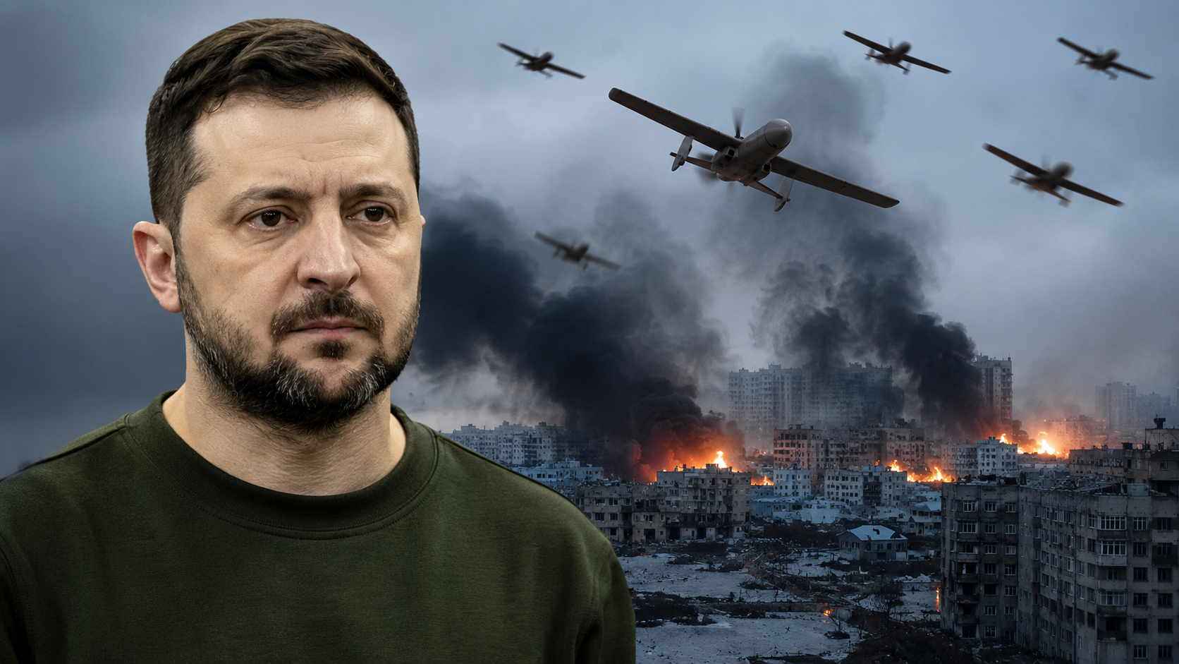 Зеленский: Ресей бір аптада Украинаға 3250-ден астам дрон жіберді