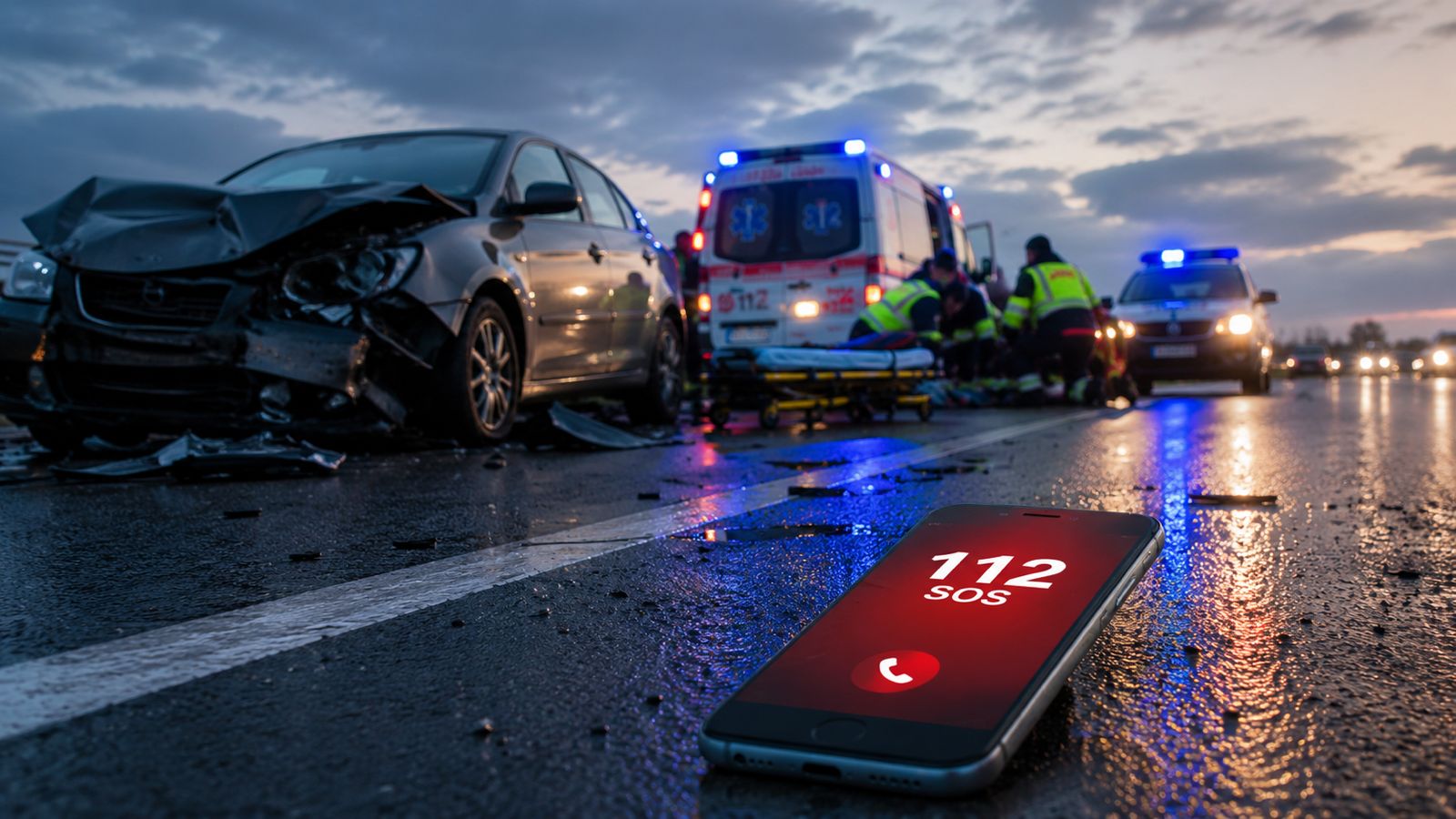 Енді көлік жол апатында &laquo;112&raquo; қызметіне өзі қоңырау соғады