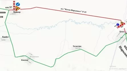 Один участок трассы на юге Казахстана закроют на месяц