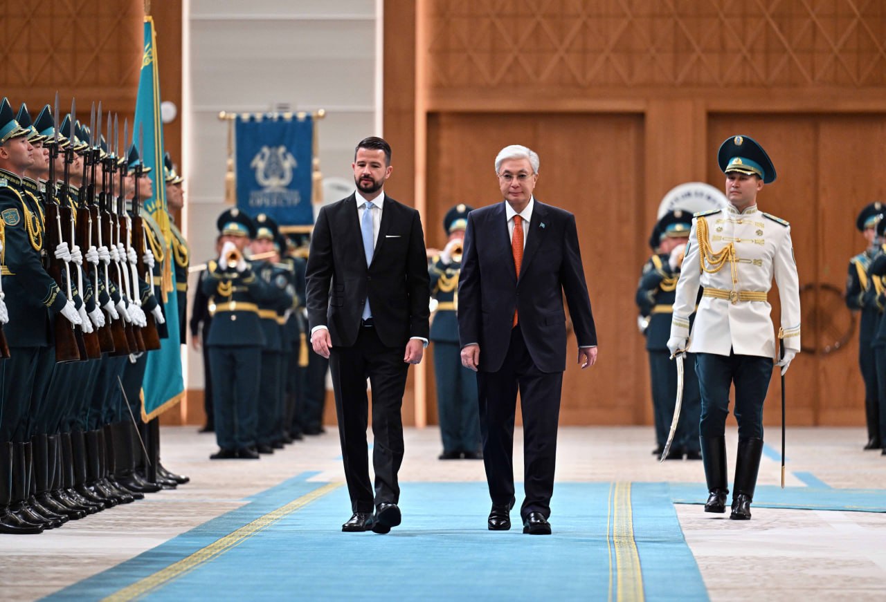 Қасым-Жомарт Тоқаев Тәуелсіздік сарайында Черногория Президентін қарсы алды