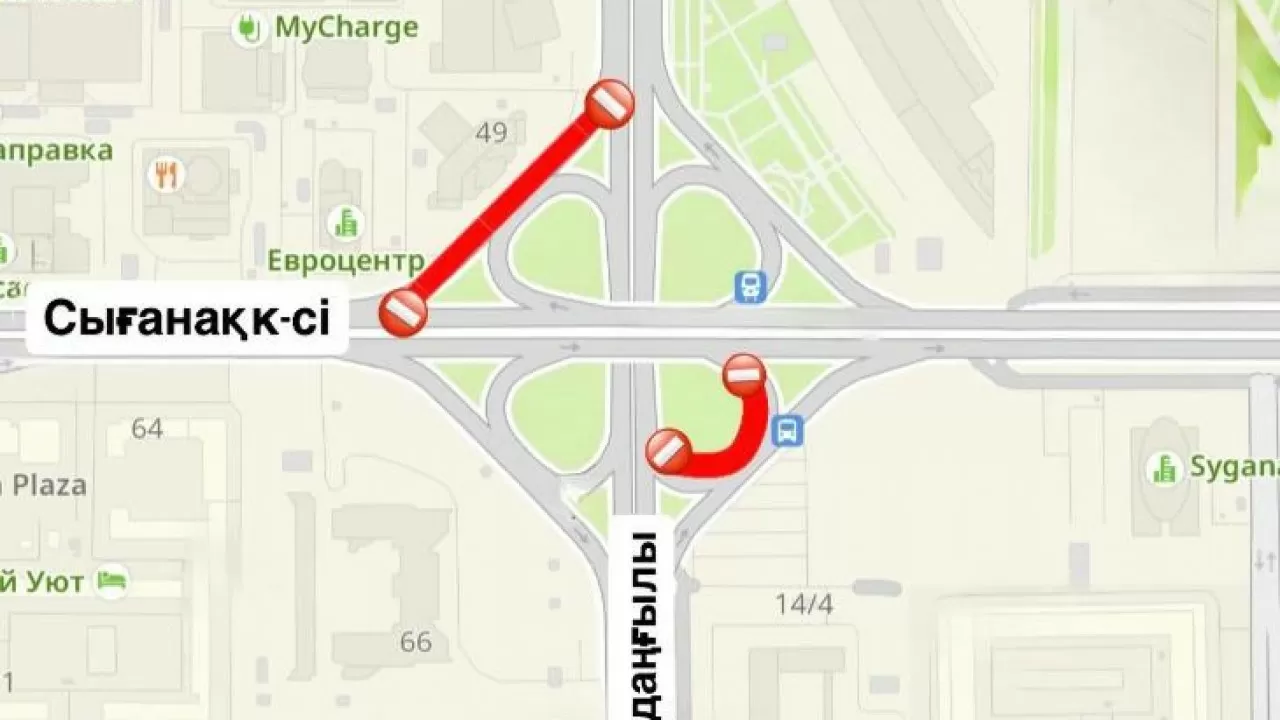 Движение на одной из развязок Астаны временно перекроют 