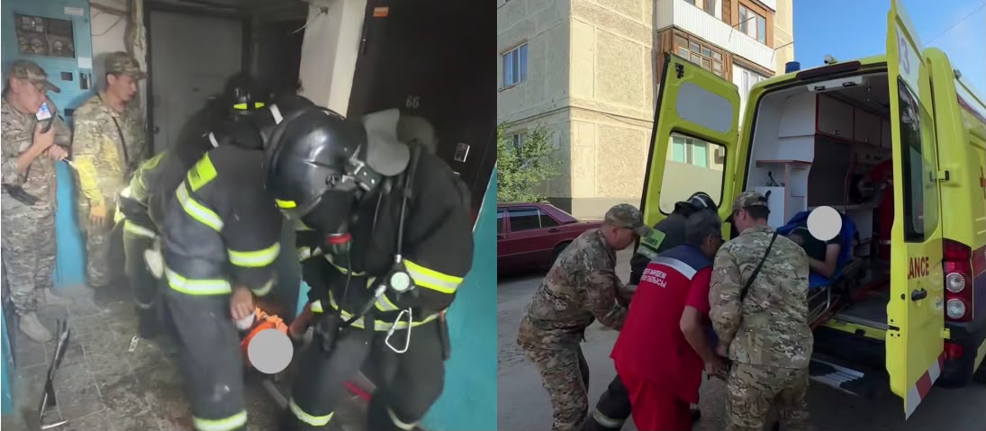Жезқазғанда өрттен ер адам құтқарылды